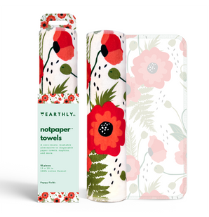 Reusable Paper Towel 10/PK Poppy Fields